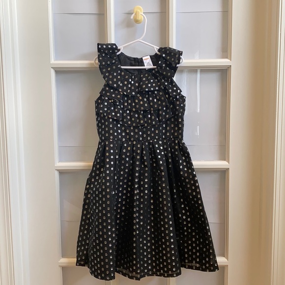 NWT Gymboree Girls size 7 black and silver dress. - Picture 1 of 4